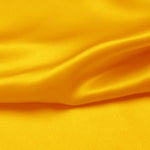 Vibrant Yellow 100% Pure Mulberry Silk Fabric 19mm 44" Width Pre-Cut Silk Fabric
