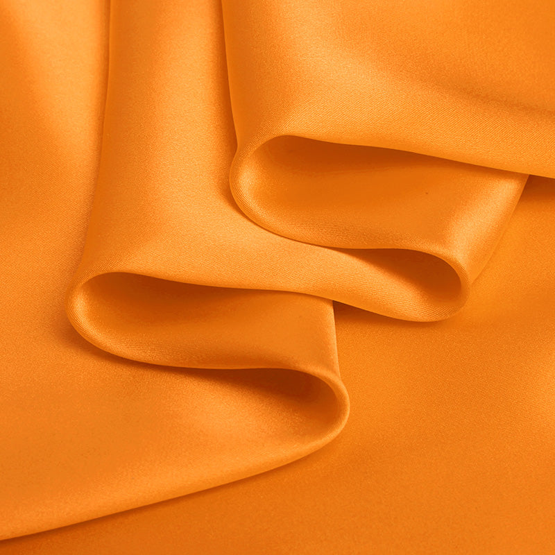 Apricot 100% Pure Mulberry Silk Fabric 19mm 44" Width Pre-Cut Silk Fabric
