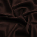 Dark Brown 100% Pure Mulberry Silk Fabric 19mm 44" Width Pre-Cut Silk Fabric
