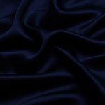 Super Dark Blue 100% Pure Mulberry Silk Fabric 19mm 44" Width Pre-Cut Silk Fabric
