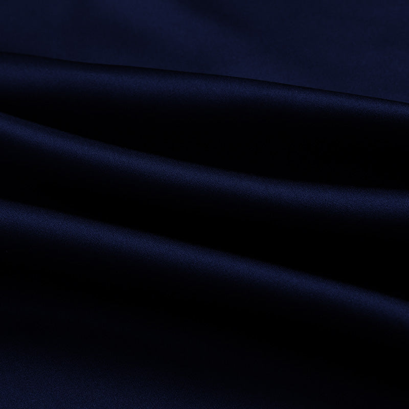 Super Dark Blue 100% Pure Mulberry Silk Fabric 19mm 44" Width Pre-Cut Silk Fabric
