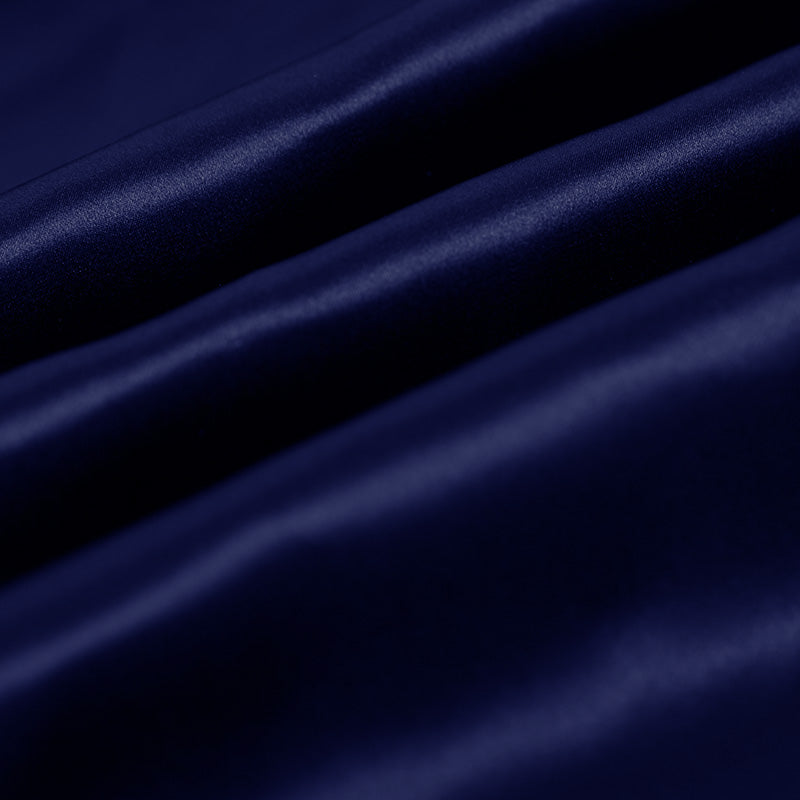 Navy Blue 100% Pure Mulberry Silk Fabric 19mm 44" Width Pre-Cut Silk Fabric
