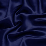 Navy Blue 100% Pure Mulberry Silk Fabric 19mm 44" Width Pre-Cut Silk Fabric
