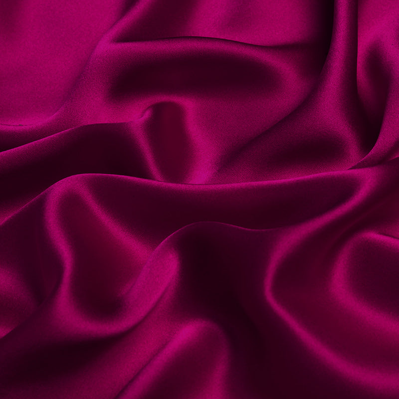 Raspberry 100% Pure Mulberry Silk Fabric 19mm 44" Width Pre-Cut Silk Fabric
