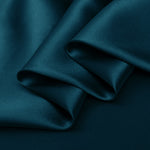 Deep Teal 100% Pure Mulberry Silk Fabric 19mm 44" Width Pre-Cut Silk Fabric
