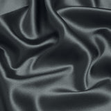 Dark Silver 100% Pure Mulberry Silk Fabric 19mm 44" Width Pre-Cut Silk Fabric
