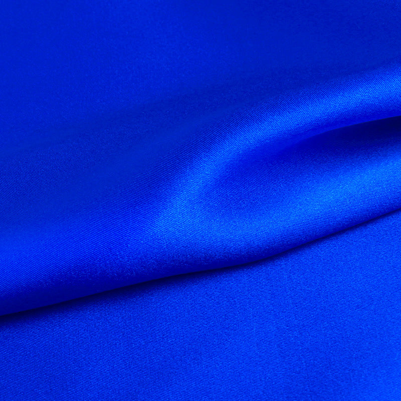 Indigo Blue 100% Pure Mulberry Silk Fabric 19mm 44" Width Pre-Cut Silk Fabric
