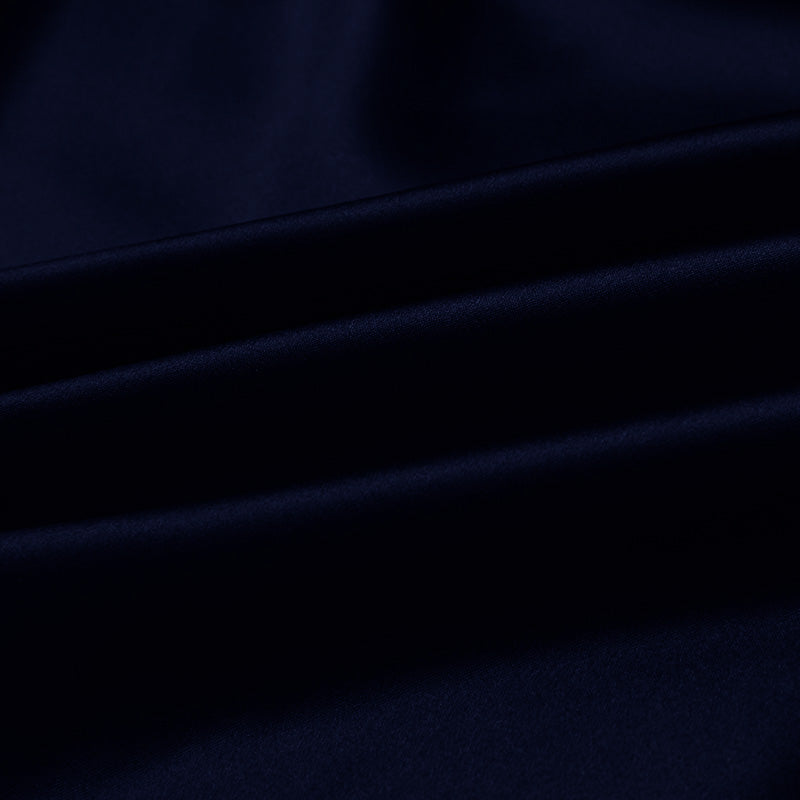 Midnight Blue 100% Pure Mulberry Silk Fabric 19mm 44" Width Pre-Cut Silk Fabric
