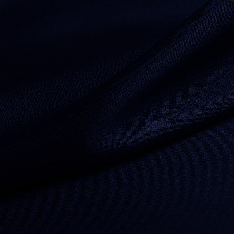 Midnight Blue 100% Pure Mulberry Silk Fabric 19mm 44" Width Pre-Cut Silk Fabric
