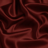 Merlot Red 100% Pure Mulberry Silk Fabric 19mm 44" Width Pre-Cut Silk Fabric
