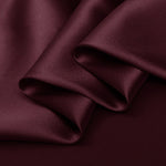 Mahogany Red Color 100% Pure Mulberry Silk Fabric 19mm 44" Width Pre-Cut Silk Fabric
