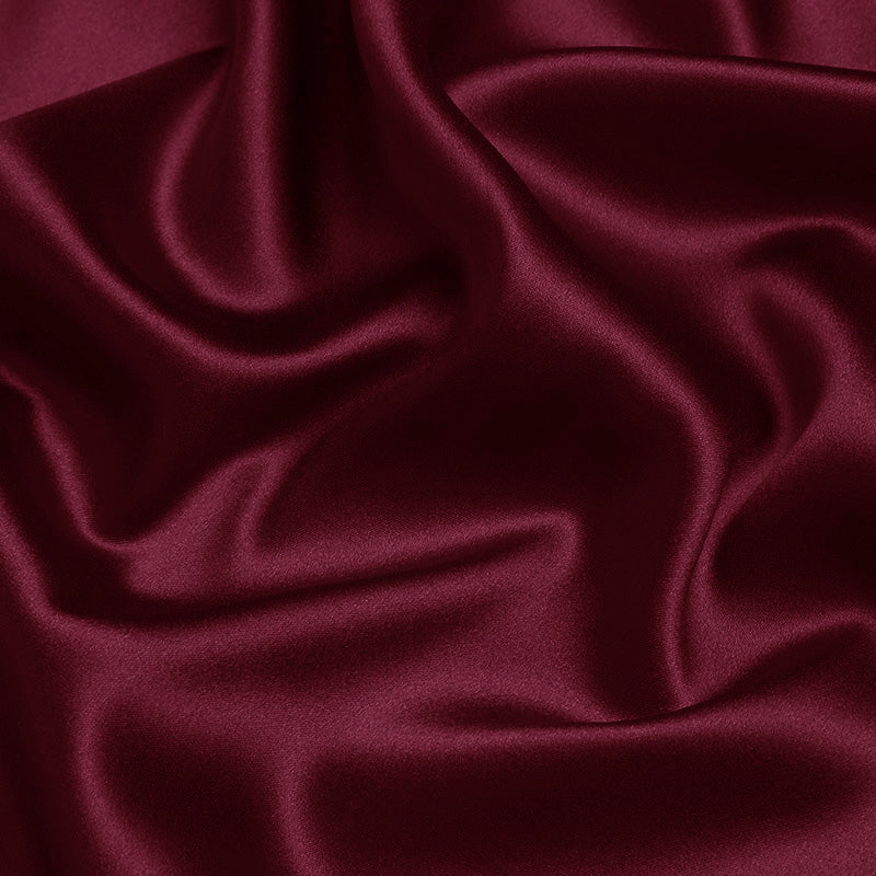 Ruby Red 100% Pure Mulberry Silk Fabric 19mm 44" Width Pre-Cut Silk Fabric
