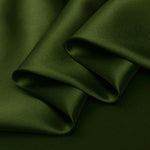 Olive 100% Pure Mulberry Silk Fabric 19mm 44" Width Pre-Cut Silk Fabric
