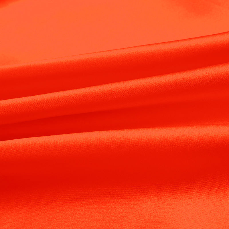 Spicy Orange 100% Pure Mulberry Silk Fabric 19mm 44" Width Pre-Cut Silk Fabric
