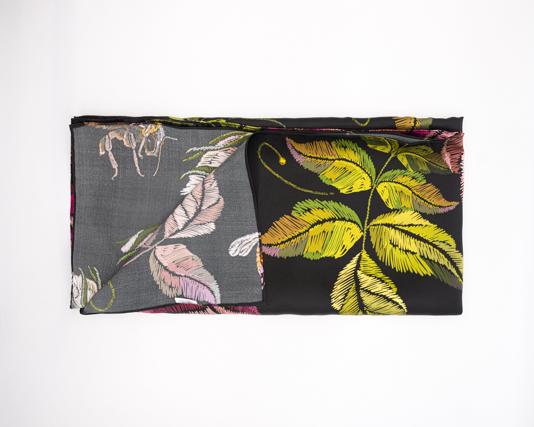 Wild Rose Mulbery Silk Square Scarf
