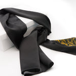 Midnight Leopard Mulbery Silk Rectangle Scarf
