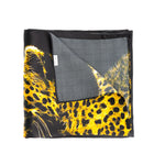 Midnight Leopard Mulbery Silk Rectangle Scarf
