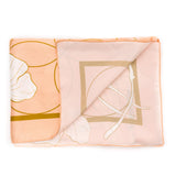 Orchid Peach Mulbery Silk Square Scarf
