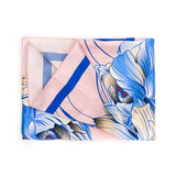 Lilies on Blush Mulbery Silk Square Scarf
