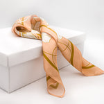 Orchid Peach Mulbery Silk Square Scarf
