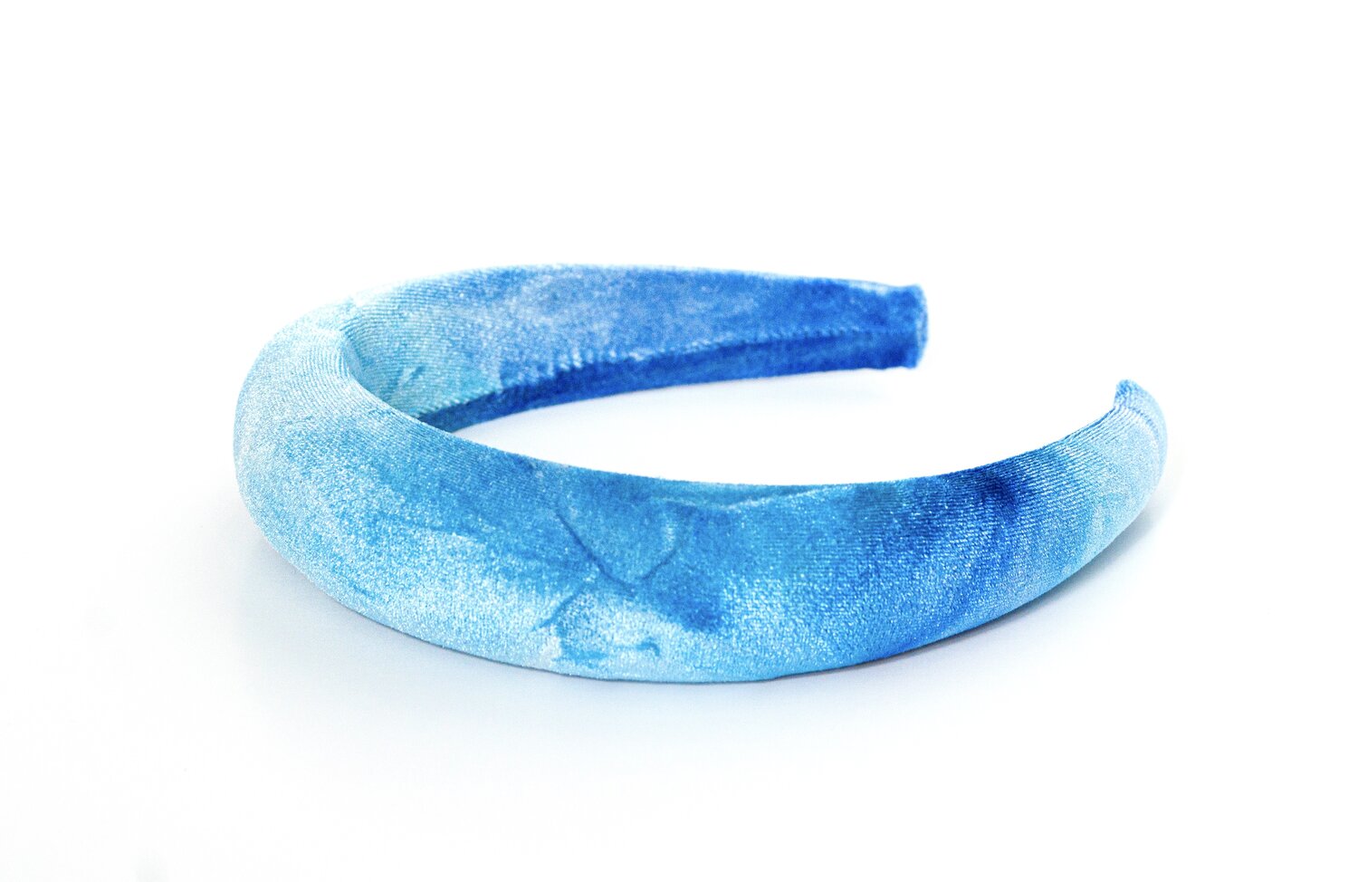 Blue Tie Dye Padded Headband by NOCHKA
