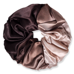 NOCHKA Brown Gradient Print of Silk Scrunchies – Ultra Thin, Skinny, Regular & Jumbo
