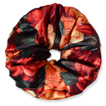 NOCHKA Rusty Rose Print of Silk Scrunchies – Ultra Thin, Skinny, Regular & Jumbo
