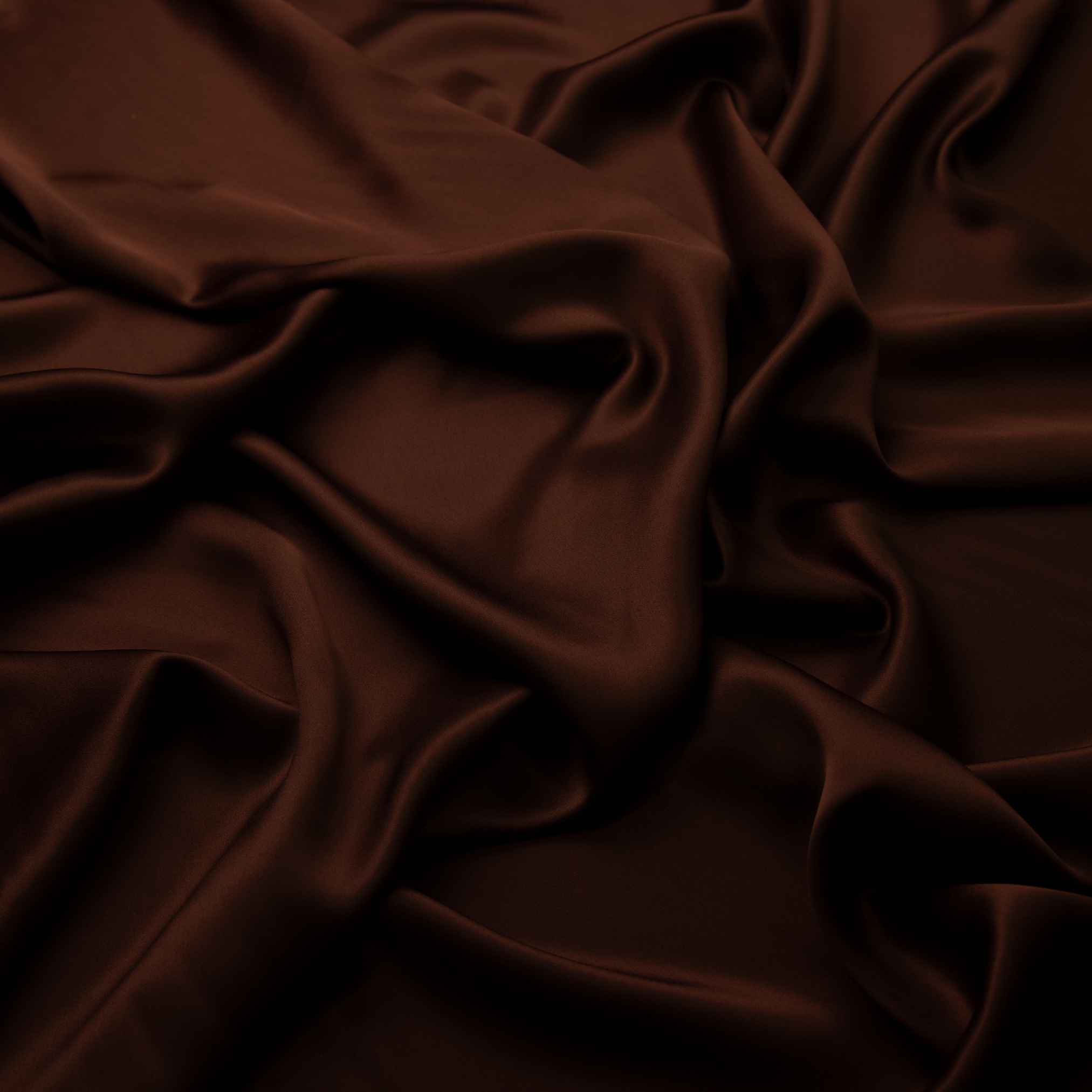 Dark Brown 100% Pure Mulberry Silk Fabric 19mm 44" Width Pre-Cut Silk Fabric
