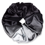 NOCHKA Black Gradient Print of Silk Scrunchies – Ultra Thin, Skinny, Regular & Jumbo
