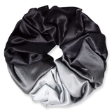 NOCHKA Black Gradient Print of Silk Scrunchies – Ultra Thin, Skinny, Regular & Jumbo
