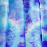 Tie Dye in Blue Print 100% Pure Mulberry Silk Fabric 19mm 54" Width Pre-Cut Silk Fabric
