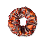 NOCHKA Fall Theme Print of Silk Scrunchies – Ultra Thin, Skinny, Regular & Jumbo
