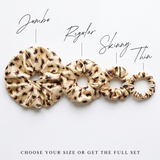 NOCHKA Bee's Print of Silk Scrunchies – Ultra Thin, Skinny, Regular & Jumbo
