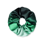 NOCHKA Green Gradient Print of Silk Scrunchies – Ultra Thin, Skinny, Regular & Jumbo
