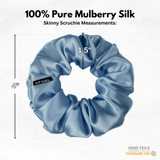 Air Force Skinny Scrunchie – 100% Pure Mulberry Silk, Perfect for All Hair Types
