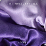 NOCHKA Purple Gradient Print of Silk Scrunchies – Ultra Thin, Skinny, Regular & Jumbo

