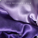 NOCHKA Purple Gradient Print of Silk Scrunchies – Ultra Thin, Skinny, Regular & Jumbo
