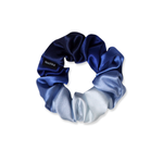 NOCHKA Blue Gradient Print of Silk Scrunchies – Ultra Thin, Skinny, Regular & Jumbo
