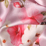 NOCHKA Cherry Blossom Print of Silk Scrunchies – Ultra Thin, Skinny, Regular & Jumbo
