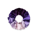 NOCHKA Purple Gradient Print of Silk Scrunchies – Ultra Thin, Skinny, Regular & Jumbo
