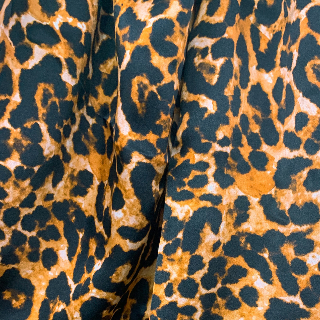 Cheetah / Leopard 100% Pure Mulberry Silk Fabric
19mm 44" Width Pre-Cut Silk Fabric
