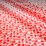 NOCHKA Strawberry Print of Silk Scrunchies – Ultra Thin, Skinny, Regular & Jumbo
