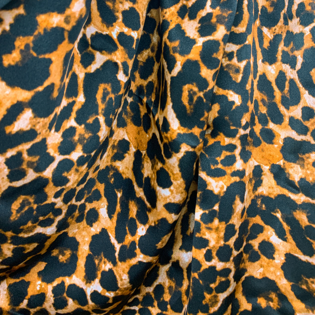 Cheetah / Leopard 100% Pure Mulberry Silk Fabric
19mm 44" Width Pre-Cut Silk Fabric
