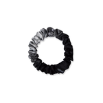 NOCHKA Black Gradient Print of Silk Scrunchies – Ultra Thin, Skinny, Regular & Jumbo
