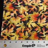 Fall Themed Print 100% Pure Mulberry Silk Fabric 19mm 54" Width Pre-Cut Silk Fabric
