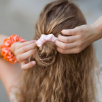 Peach Light Peach Blush Set of Skinny Scrunchies
