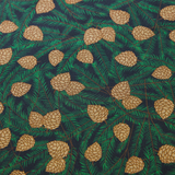 Pine Print 100% Pure Mulberry Silk Fabric 19mm 54" Width Pre-Cut Silk Fabric
