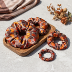 NOCHKA Fall Theme Print of Silk Scrunchies – Ultra Thin, Skinny, Regular & Jumbo
