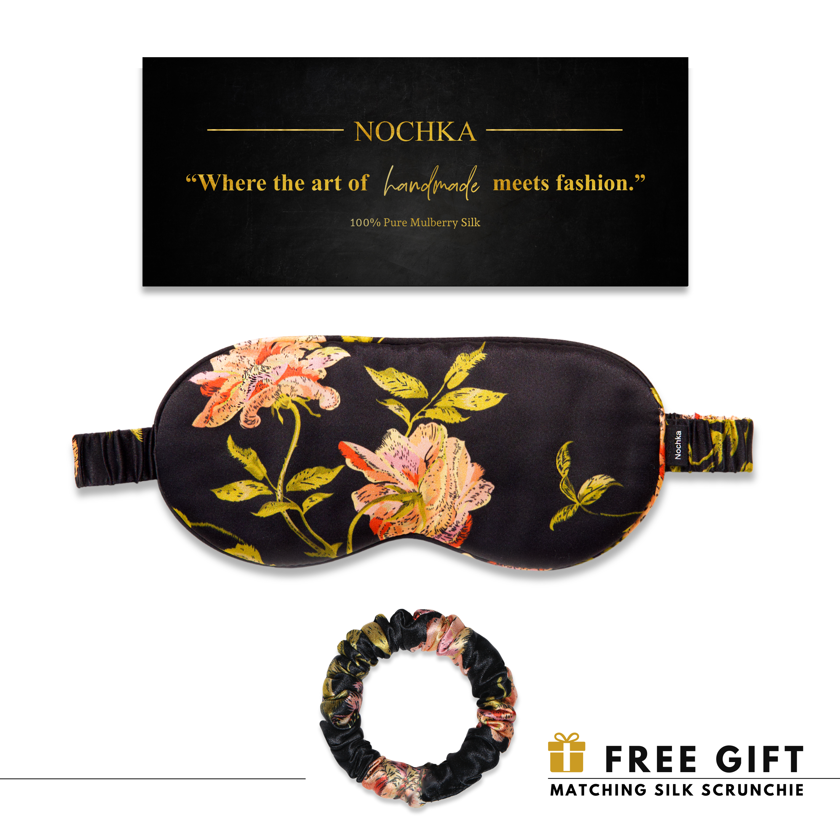 Wild Rose Pure Silk Sleep Mask
