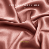 Adobe Rose 100% Pure Mulberry Silk Fabric 19mm Cut - to - Size Silk Fabric - NOCHKA
